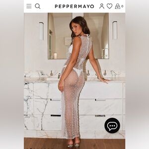 Pop The Bubbly Maxi Dress - Pearl